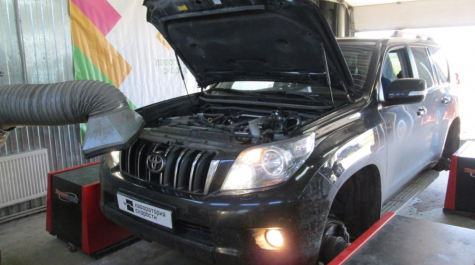 Чип-тюнинг Toyota Land Cruiser Prado 3.0d 173hp 2013 года выпуска