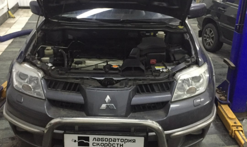 Чип тюнинг и отключение катализаторов на Mitsubishi Outlander 2.4 165hp 2006 года выпуска